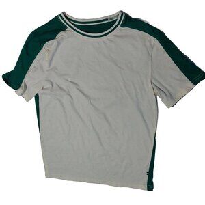 Edgar + Ash Top Size Small Green and White T-Shirt Men’s Short Sleeve